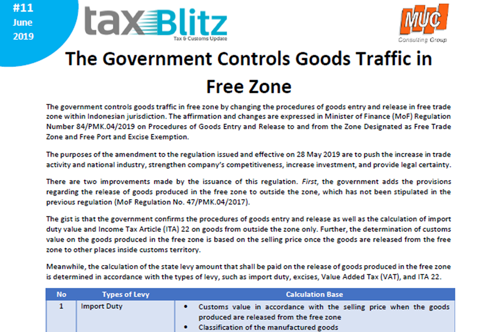 The Government Controls Goods Traffic in Free Zone